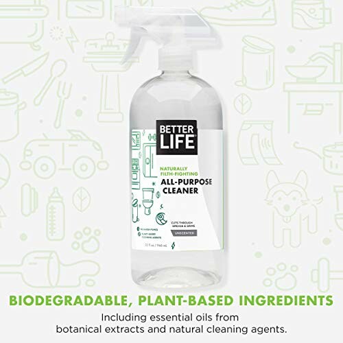 Better Life all-purpose cleaner bottle with plant-based ingredients.