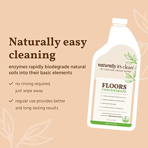 Naturally It's Clean Floors Concentrate with enzyme cleaning benefits.