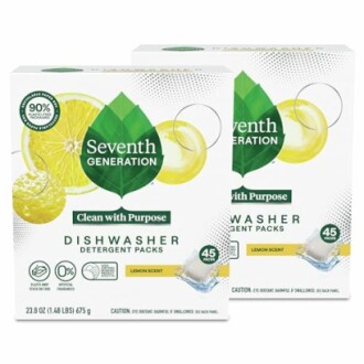 Seventh Generation dishwasher detergent packs lemon scent