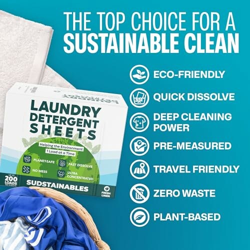 Laundry detergent sheets with eco-friendly and zero waste benefits.