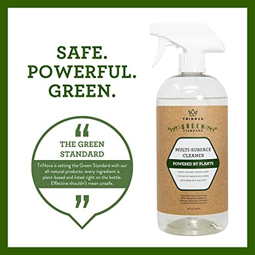 TriNova Green Standard multi-surface cleaner bottle with plant-based label.